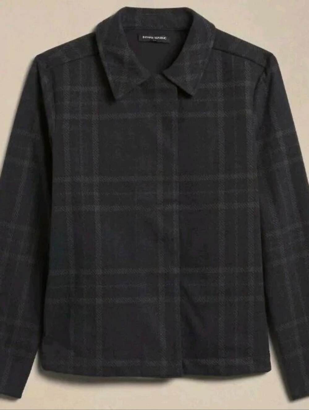 Banana Republic Short Gray Plaid Jacket - Picture 7 of 8